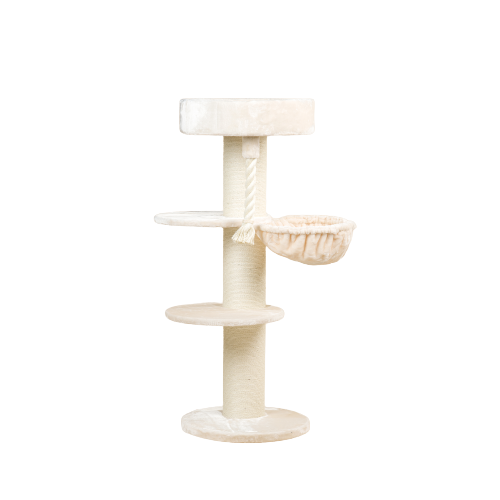 Poste arranhador para cachorro Maine Coon Sleeper, branco