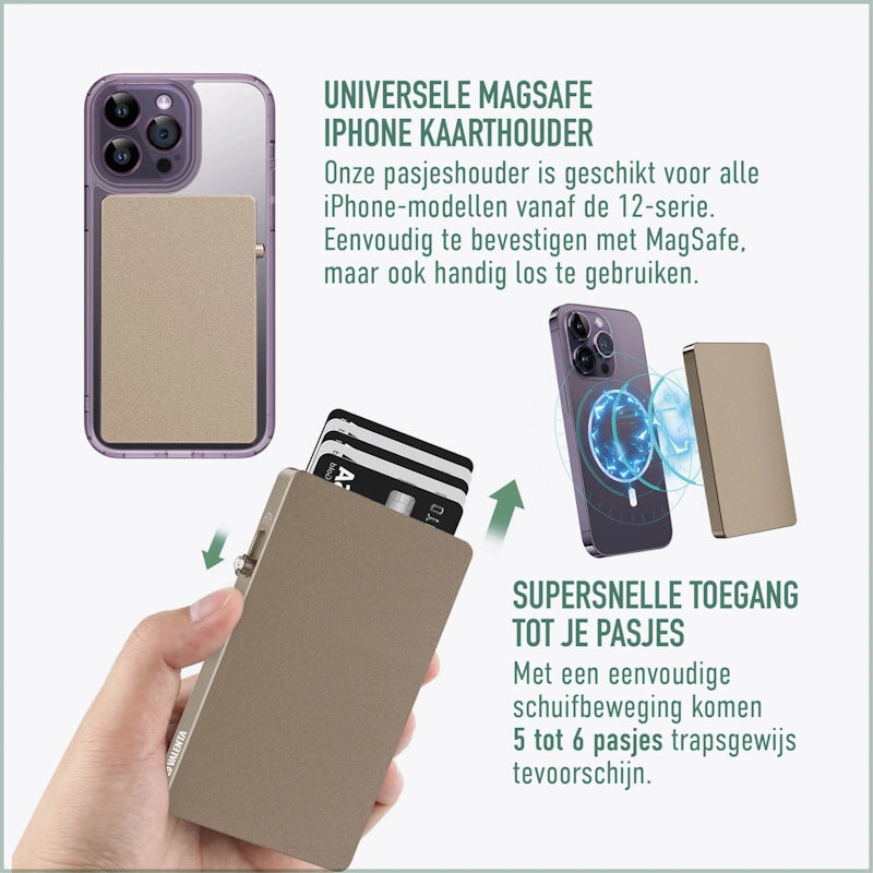 Valenta Cardprotector Magsafe Titanium Naturel