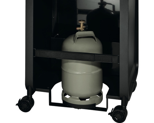 Enders Cubiq Pro 3 R Turbo 3-pits gasbarbecue, zwart, inclusief dekselthermometer, vetopvangbak, grillrooster, krachtige verwarmingszone, uitklapbare zijtafel, warmhoudrek.