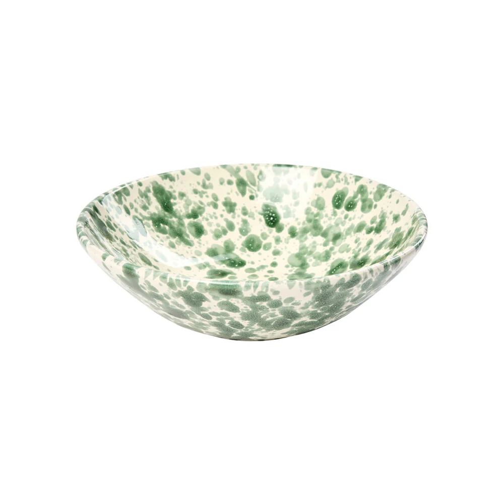 Nørr & Leo  Splatter salatskål, grøn - Ø23 cm.