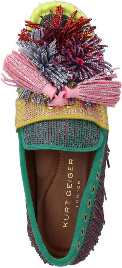 Kurt Geiger Pompom suède mocassins multi