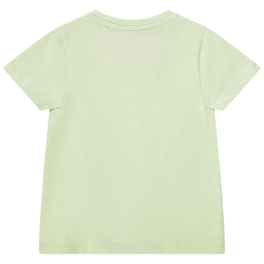 T-shirt manches courtes printé et brodé savane pour bébé garçon - Vert