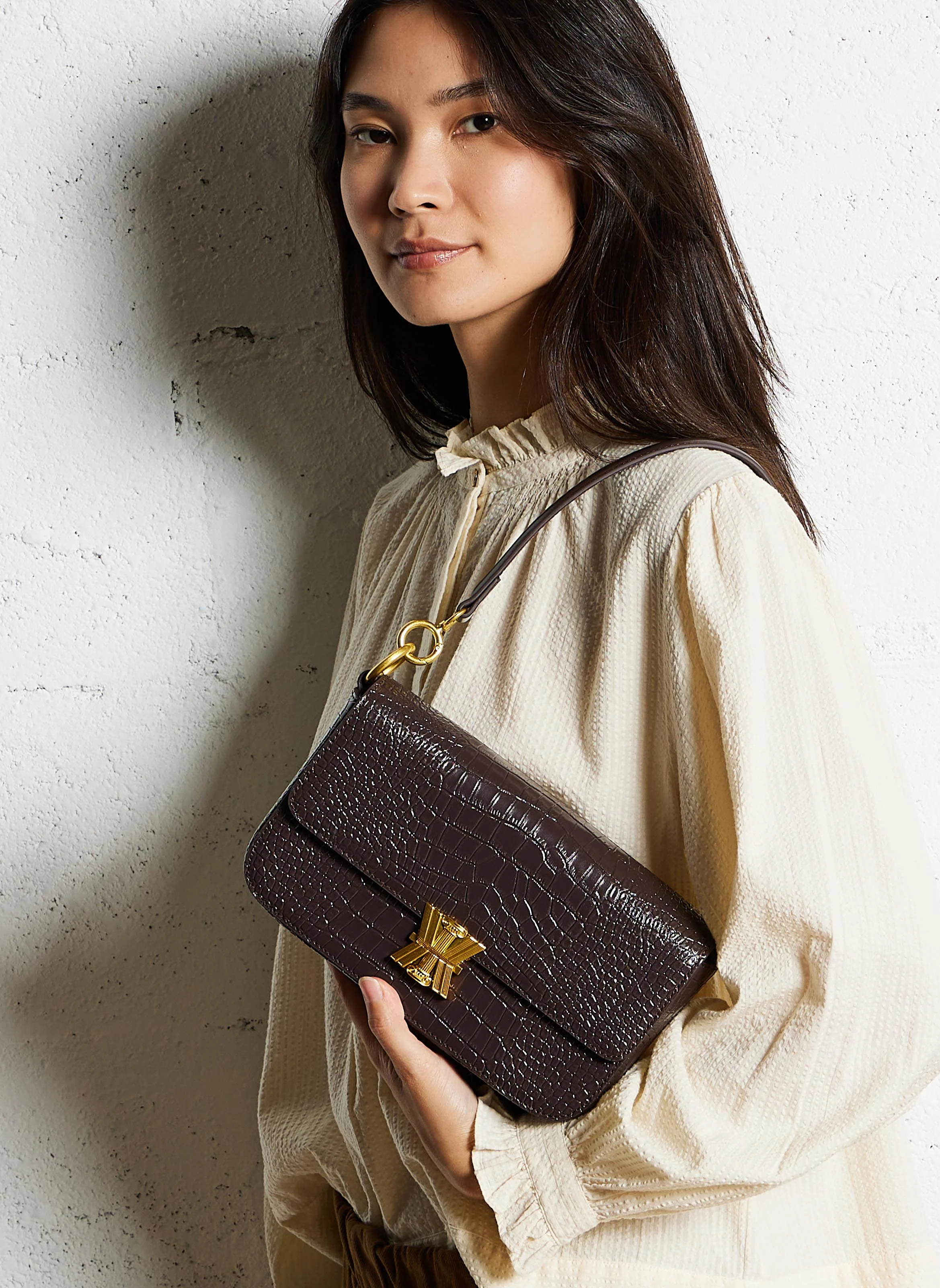 ALICE - Sac bandoulière en cuir| Marron