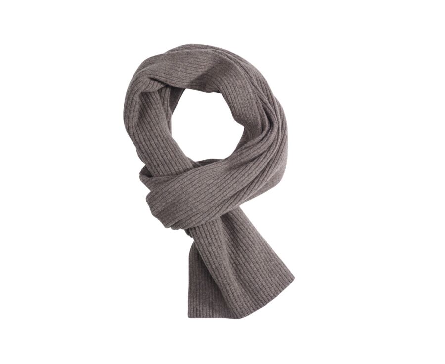 Écharpe Laine Homme Gris Taupe Chiné