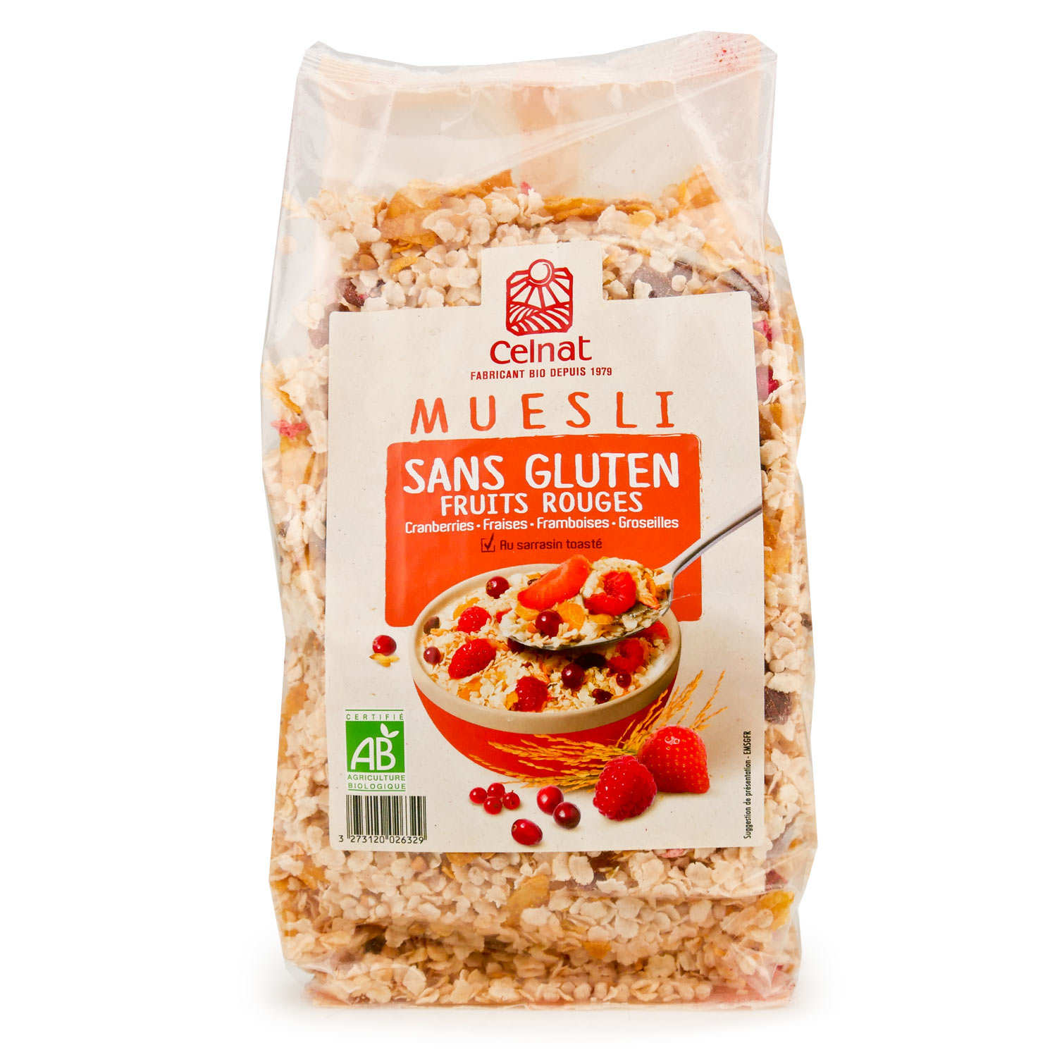 Muesli aux fruits rouges sans gluten bio