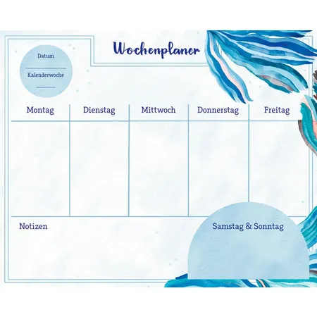 Coppenrath Verlag Wochenplaner - All about blue