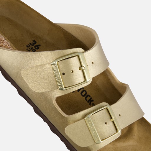Birkenstock Arizona Slippers goud Imitatieleer