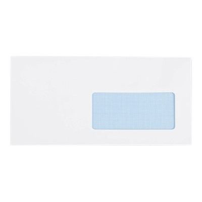 GPV - 500 Enveloppes DL 110 x 220 mm - 90 gr - fenêtre 45x100 mm - blanc - bande adhésive ouverture rapide