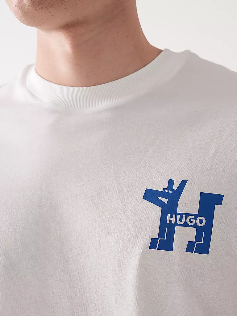 HUGO T-Shirt NOLADOGG weiss