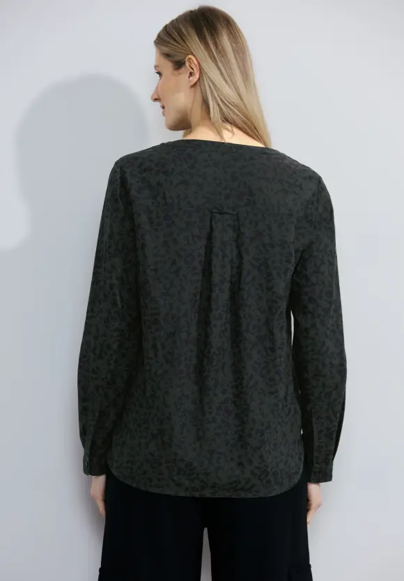 Minimalprint Bluse - strong khaki