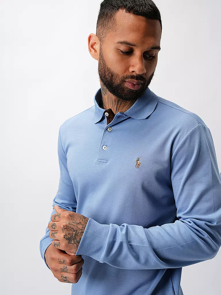POLO RALPH LAUREN Poloshirt Custom Slim Fit hellblau