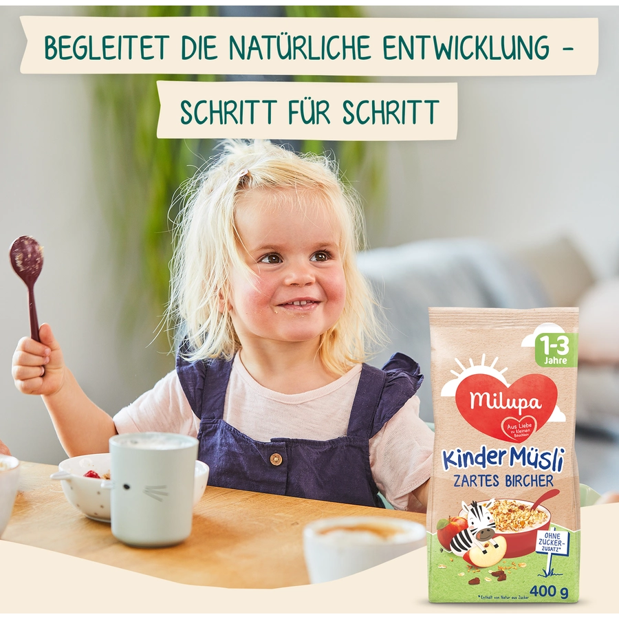 Milupa Kindermüsli Bircher 4 x 400 g ab dem 1. Jahr