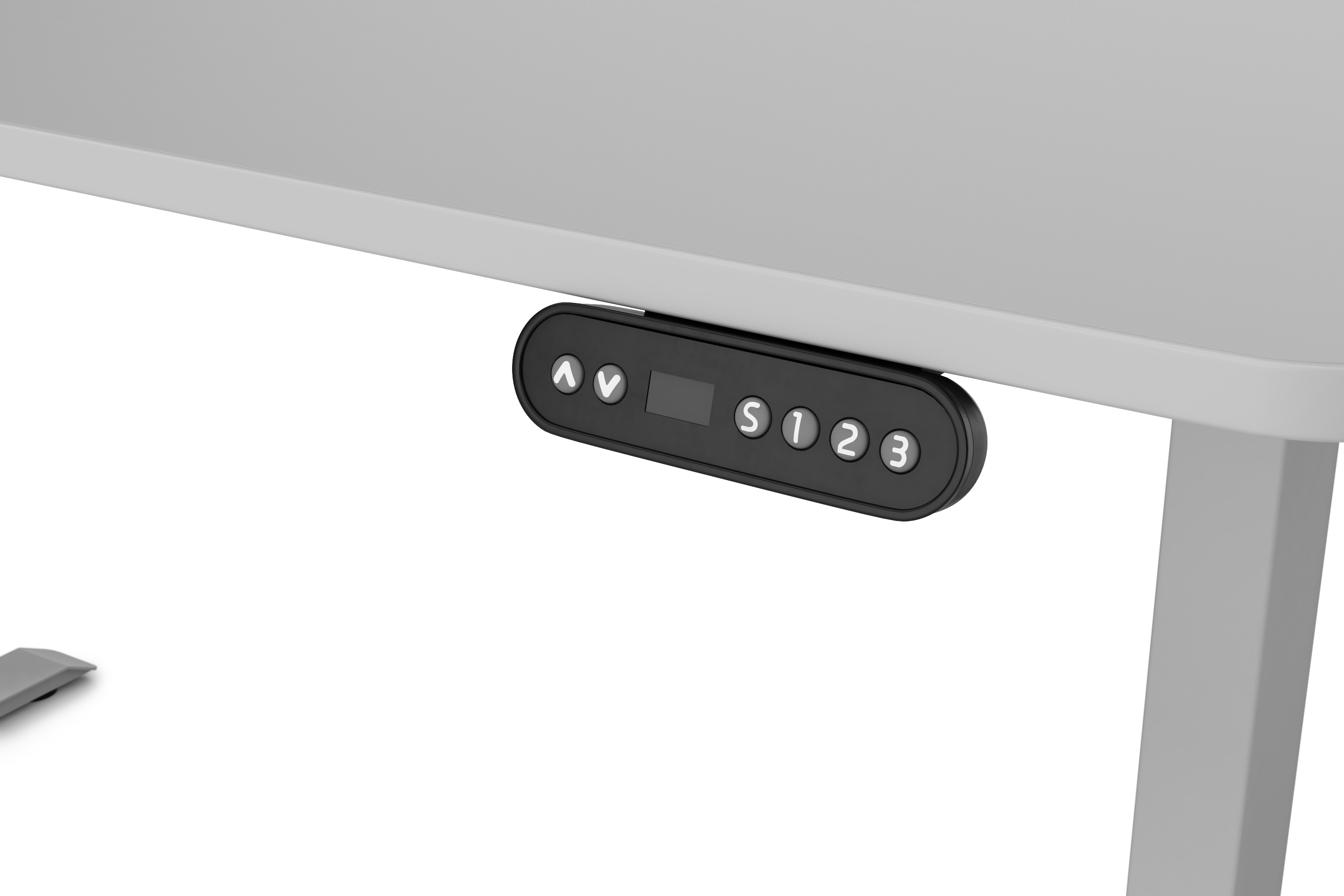 Stehpult elektrisch BASIC grau 140 x 70 cm