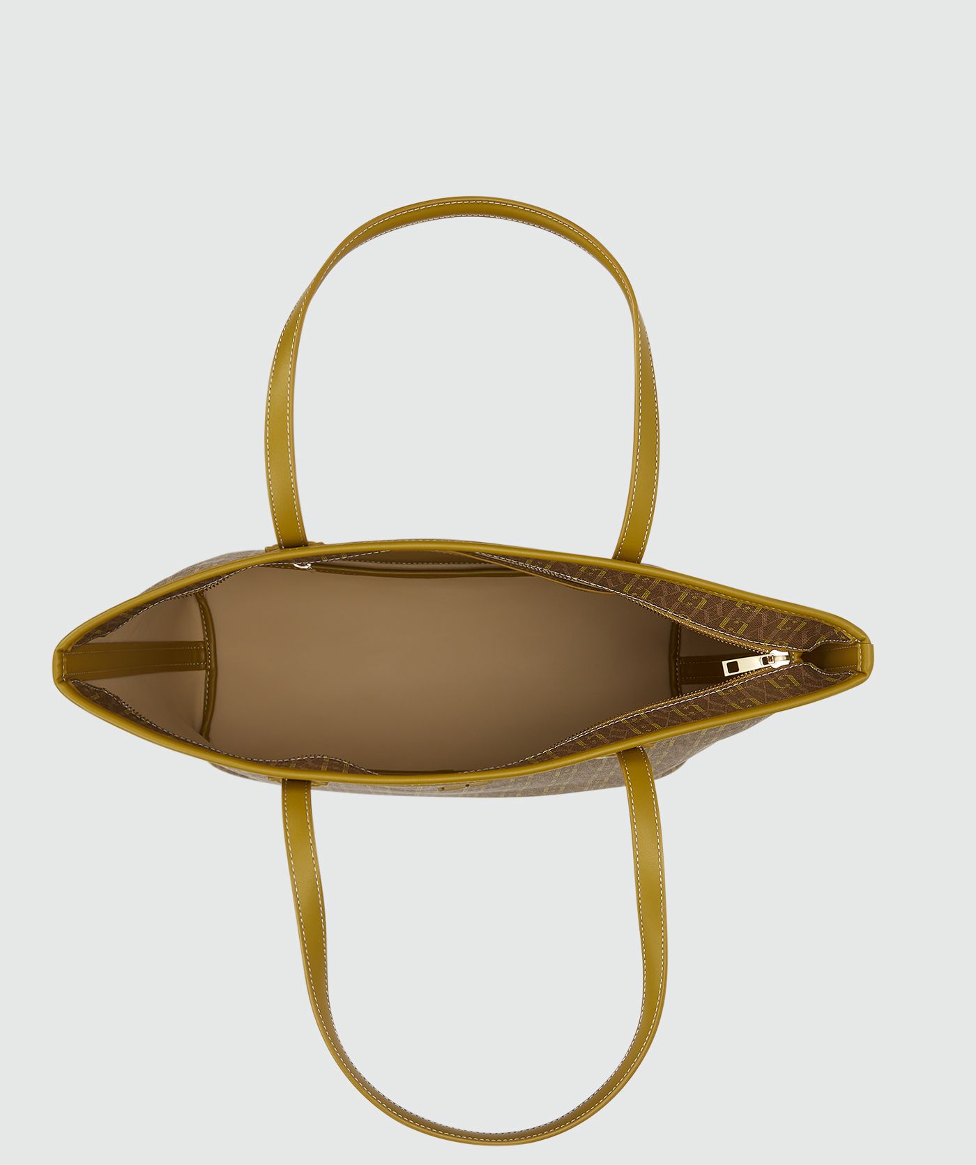 JV-HUDA shopper met logoprint - olive green