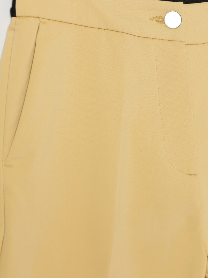 Calças com elástico na parte de trás - Amarelo Pastel