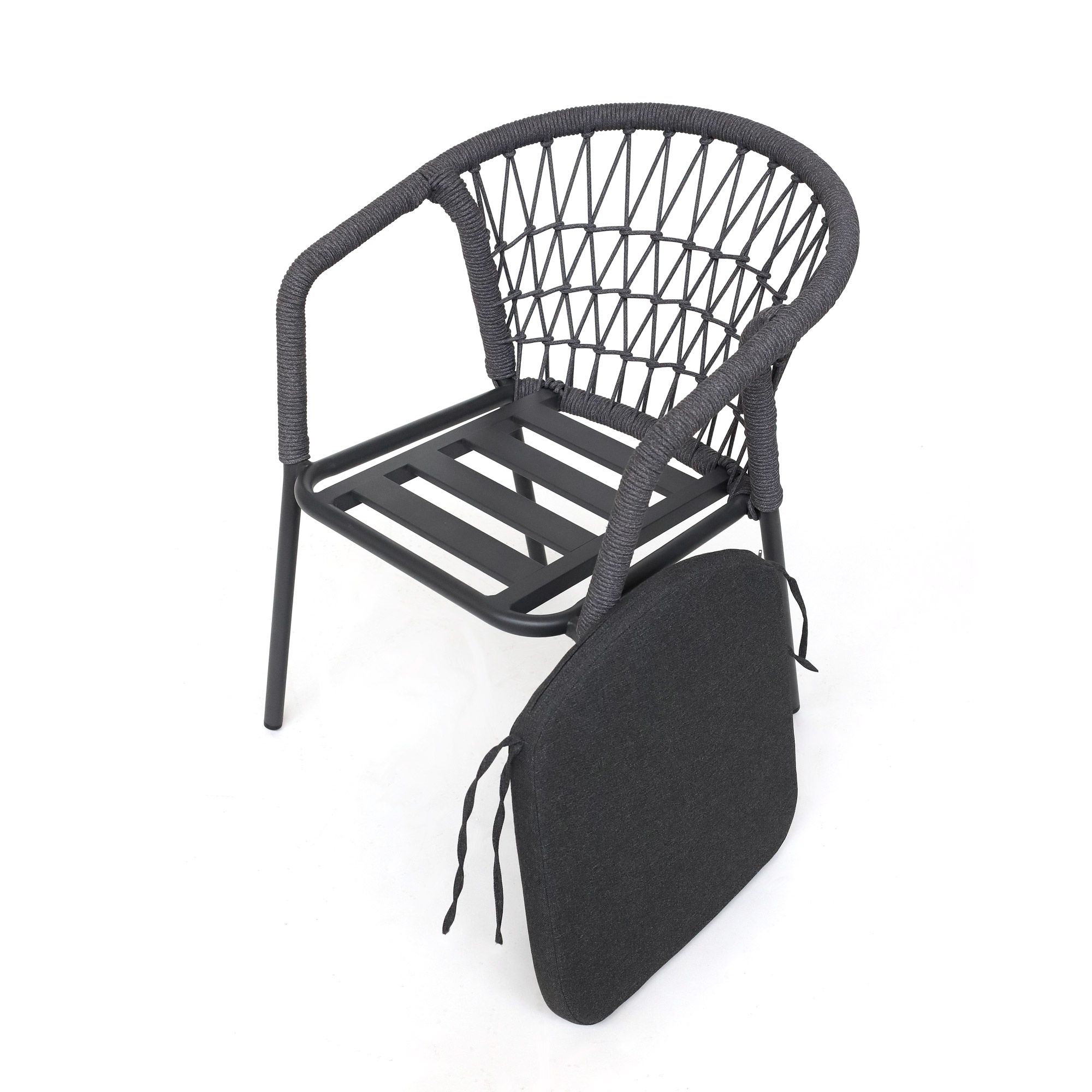 Armsessel 'Lagarde' anthrazit, stapelbar, B 57 cm, H 77 cm, L 61 cm günstig bestellen