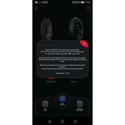 Couverture chauffante KOOROOM HEATGRIP AV+AR BOITIER+APPLICATION Universel - Noir