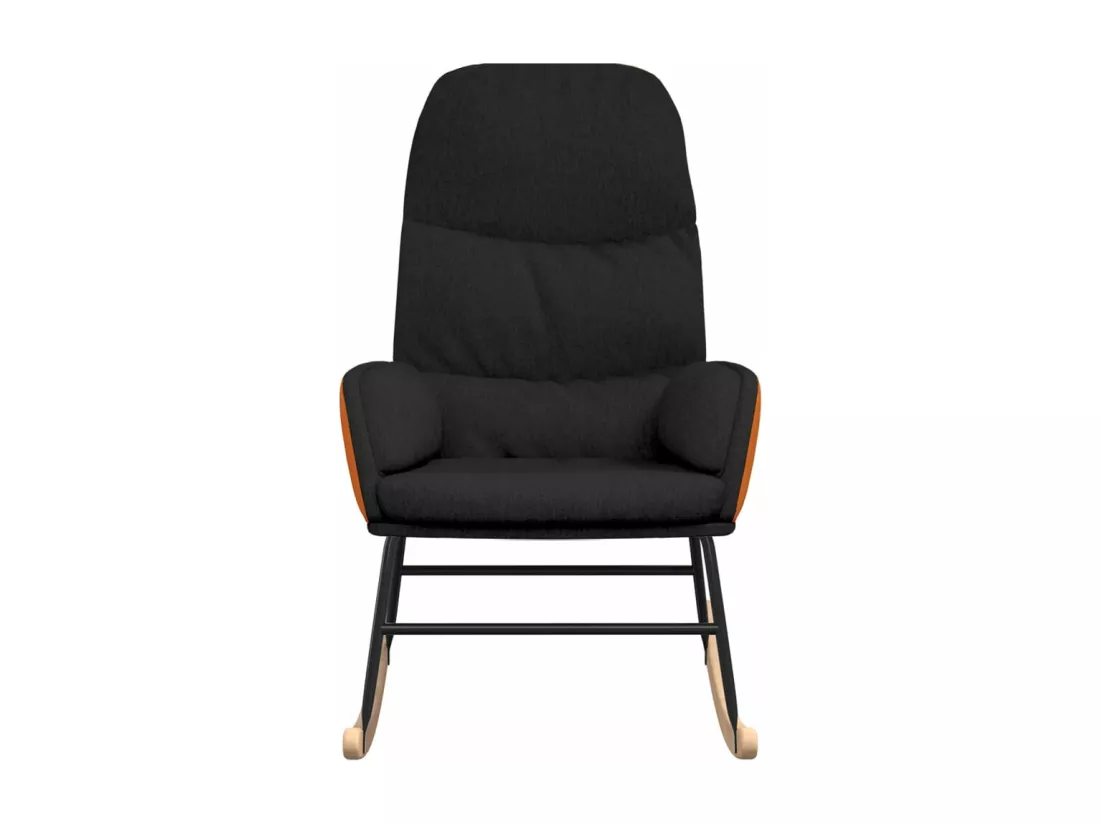 Chaise à bascule Noir Tissu
