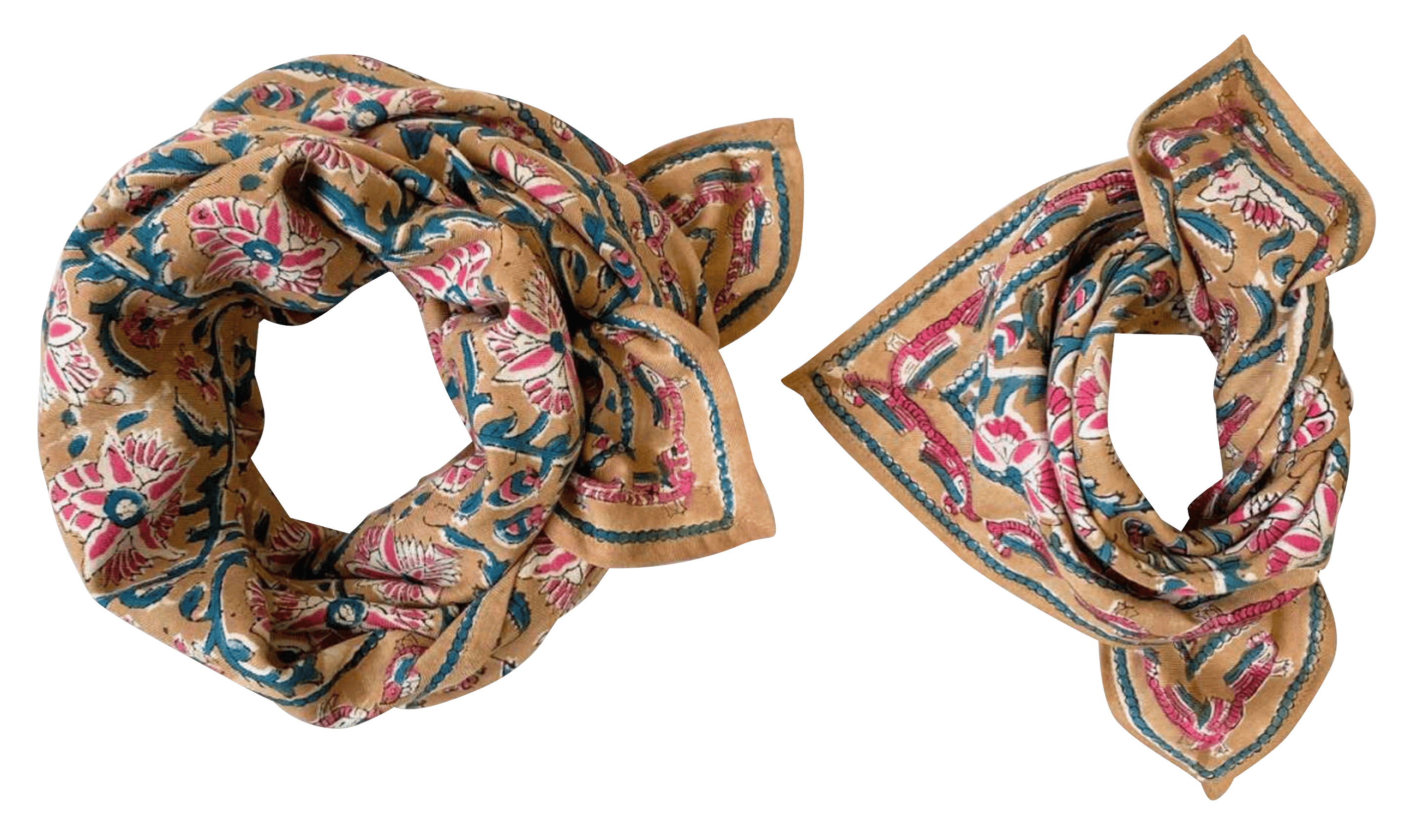 LATIKA - Foulard en coton imprimé | Jaune