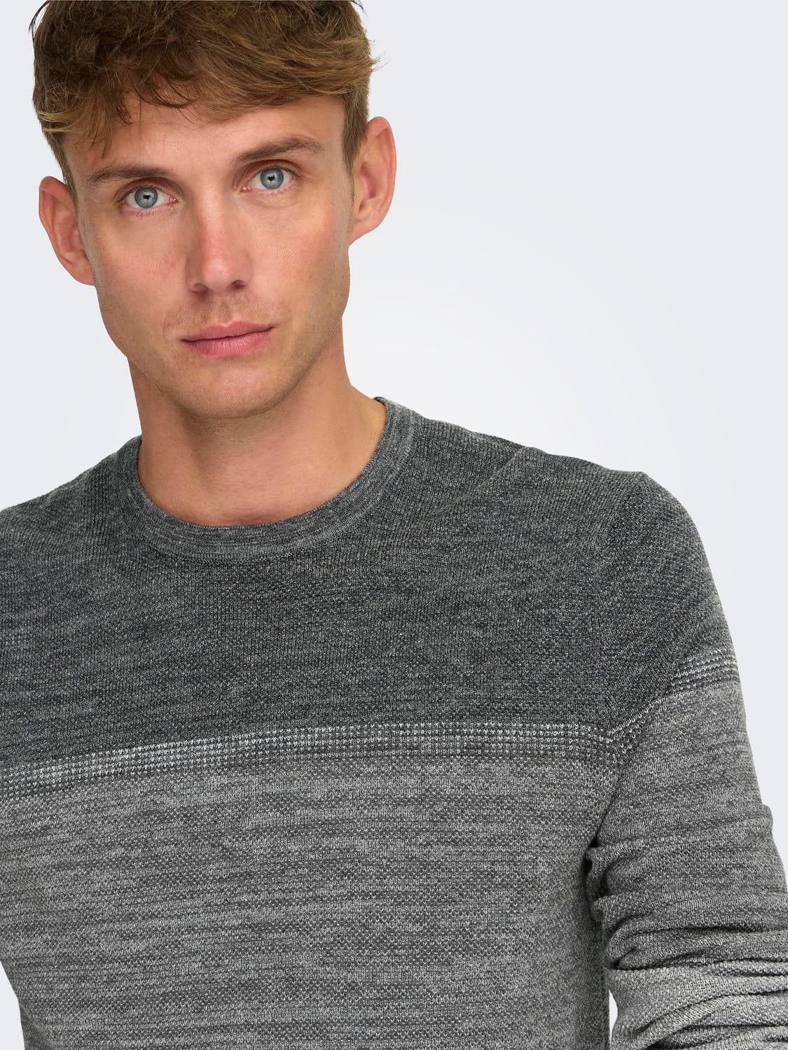 ONSFELIX Pullover Light Grey Melange