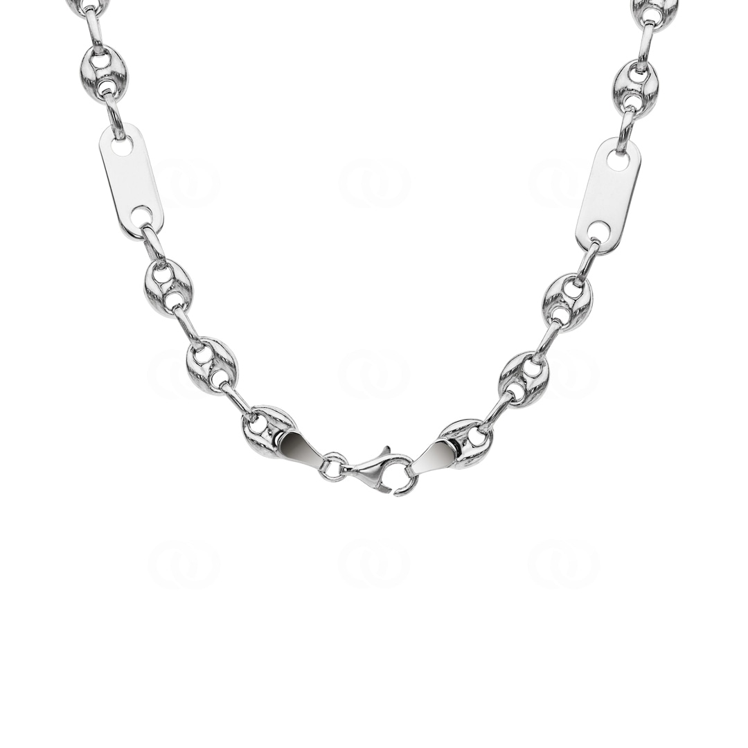 Schiffsankerkette 3+1 925 Silber 6.5mm