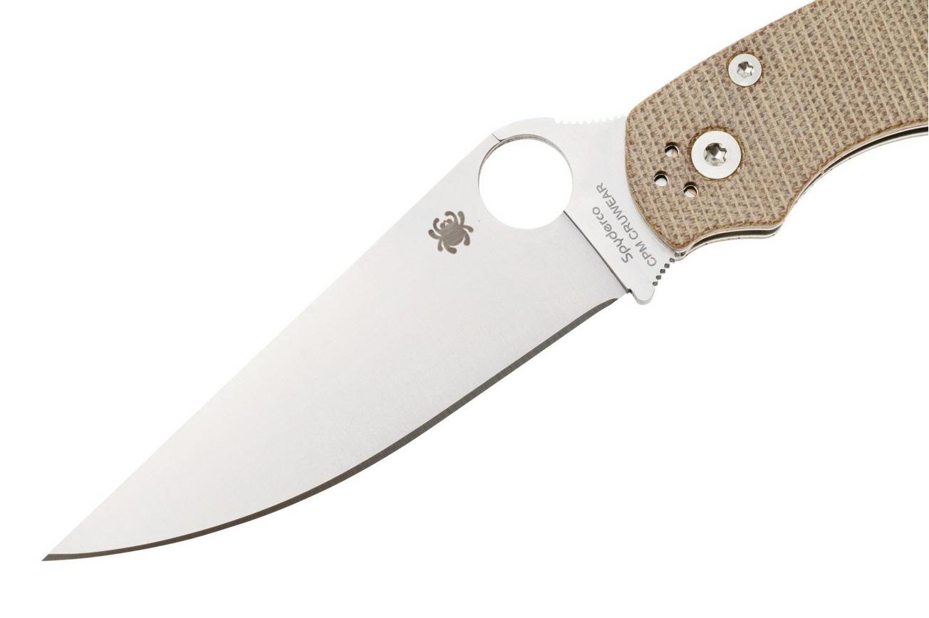 Spyderco Military 2 CPM Cru-Wear C36MPCW2 Brown Canvas Micarta zakmes