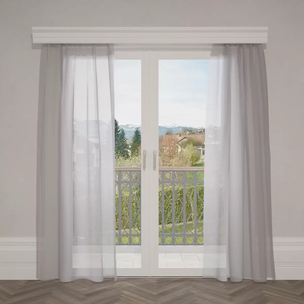 Tagvorhang Voile Lila