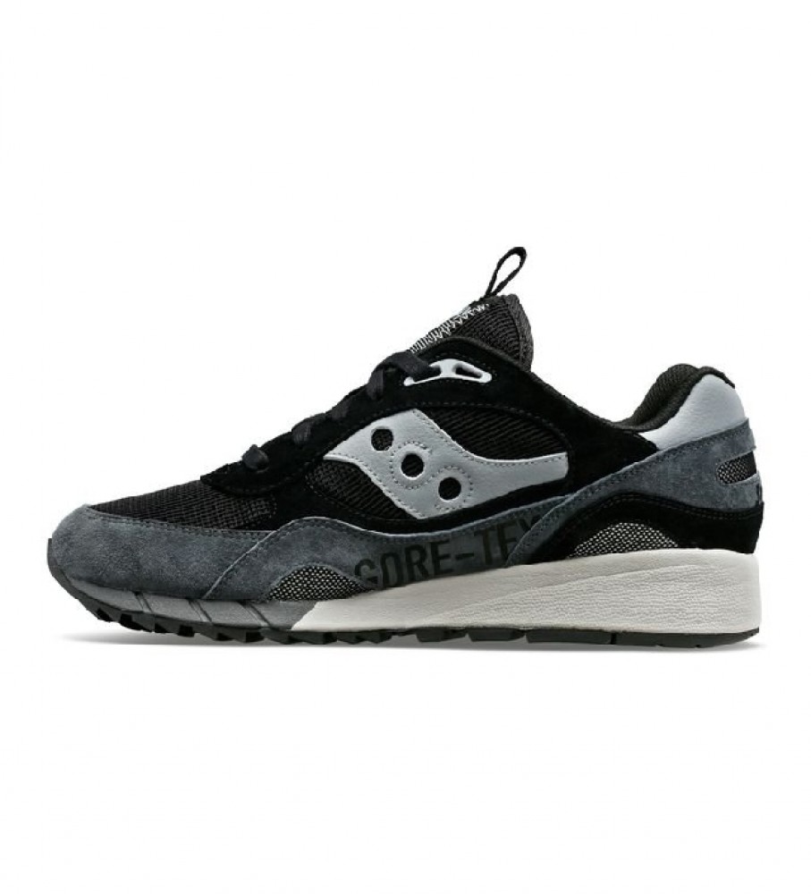 Tênis Saucony Shadow 6000 de couro, preto