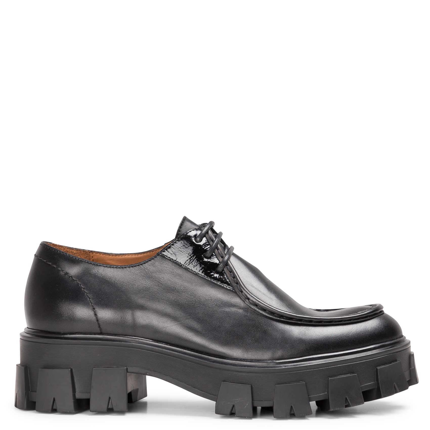 Mocassins en cuir lisse | Noir