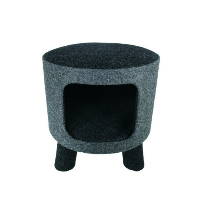 Abri tabouret Charcoal Felt Cat Stool pour chat