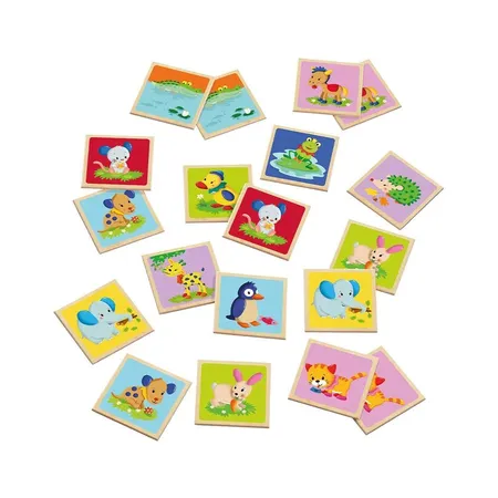 Selecta Memo Tiere, Legespiel aus Holz, 24 Teile