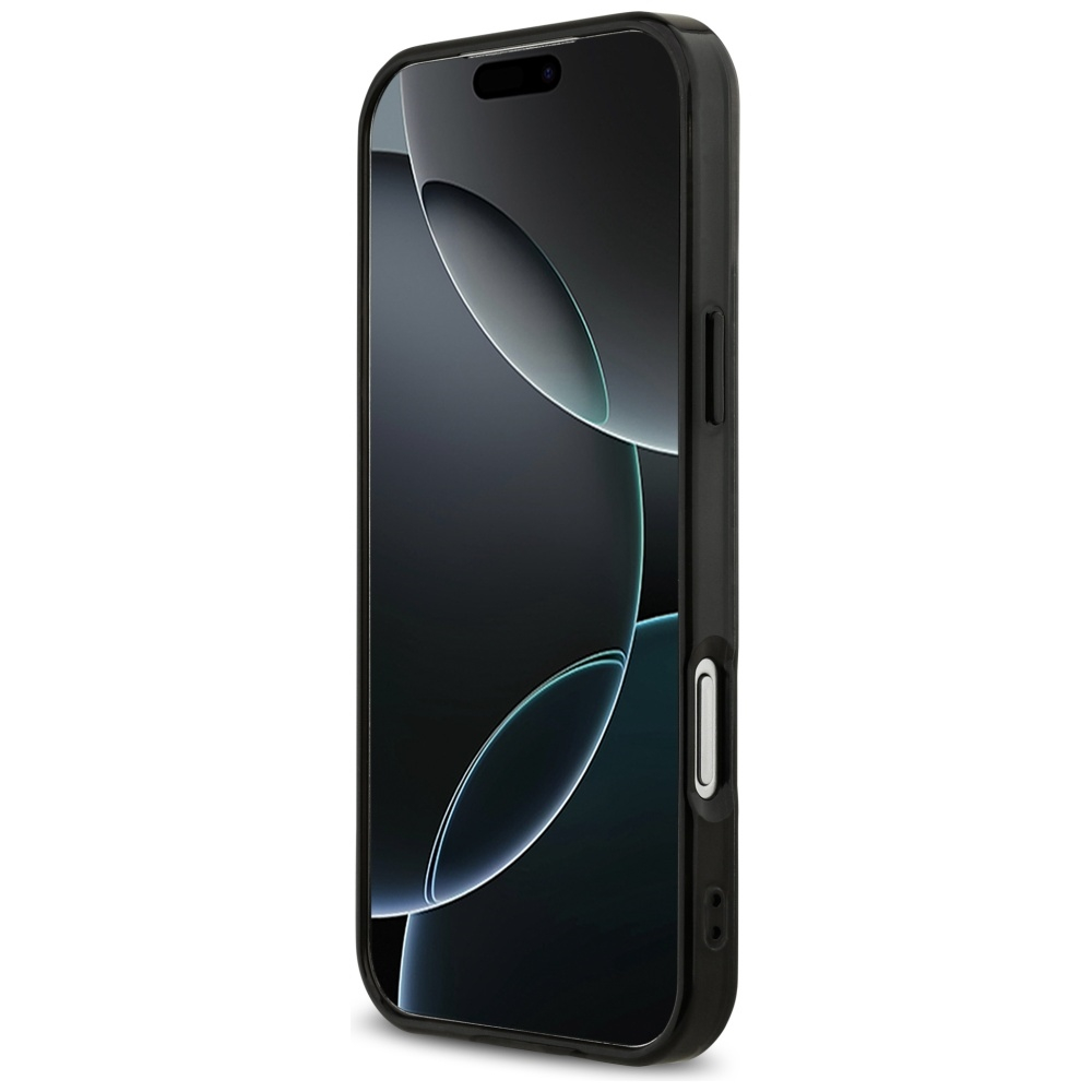 iPhone 17 Pro MagSafe Leder Hardcase Hülle Double Layer (AMHMP17L24HRDKR) - Schwarz