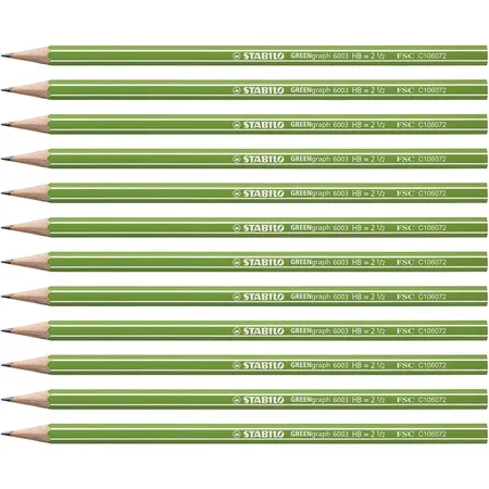 Umweltfreundlicher Bleistift - STABILO GREENgraph - Härtegrad HB - 12er Pack