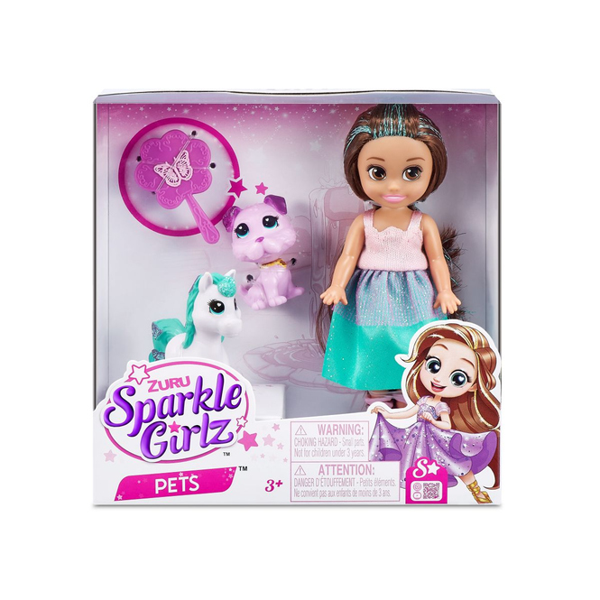 Sparkle Girlz - Prinzessin mit Haustier - Spielset - Brünett
