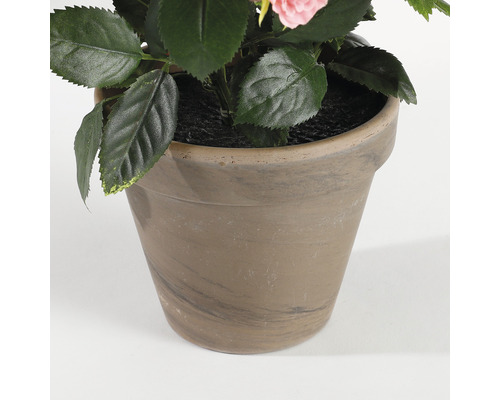Kunstbloem roos Ø 25 H 33 cm roze