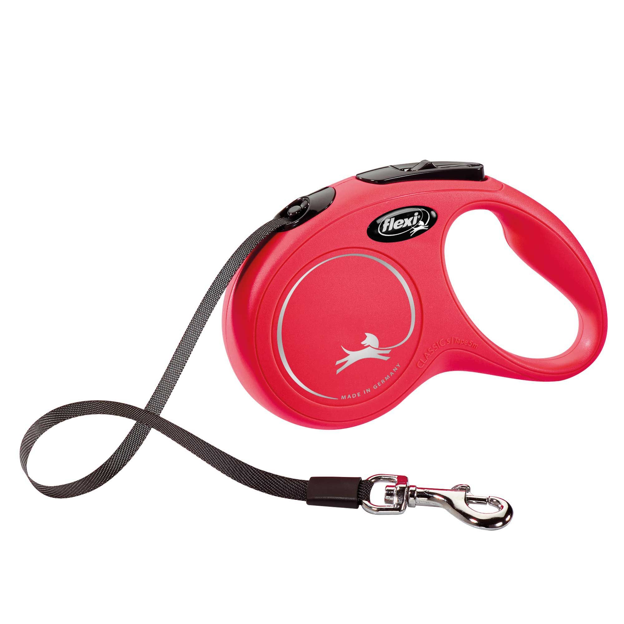 FLEXI NEW Classic - 5 m lang - mit Gurt, für Hunde bis 15kg
