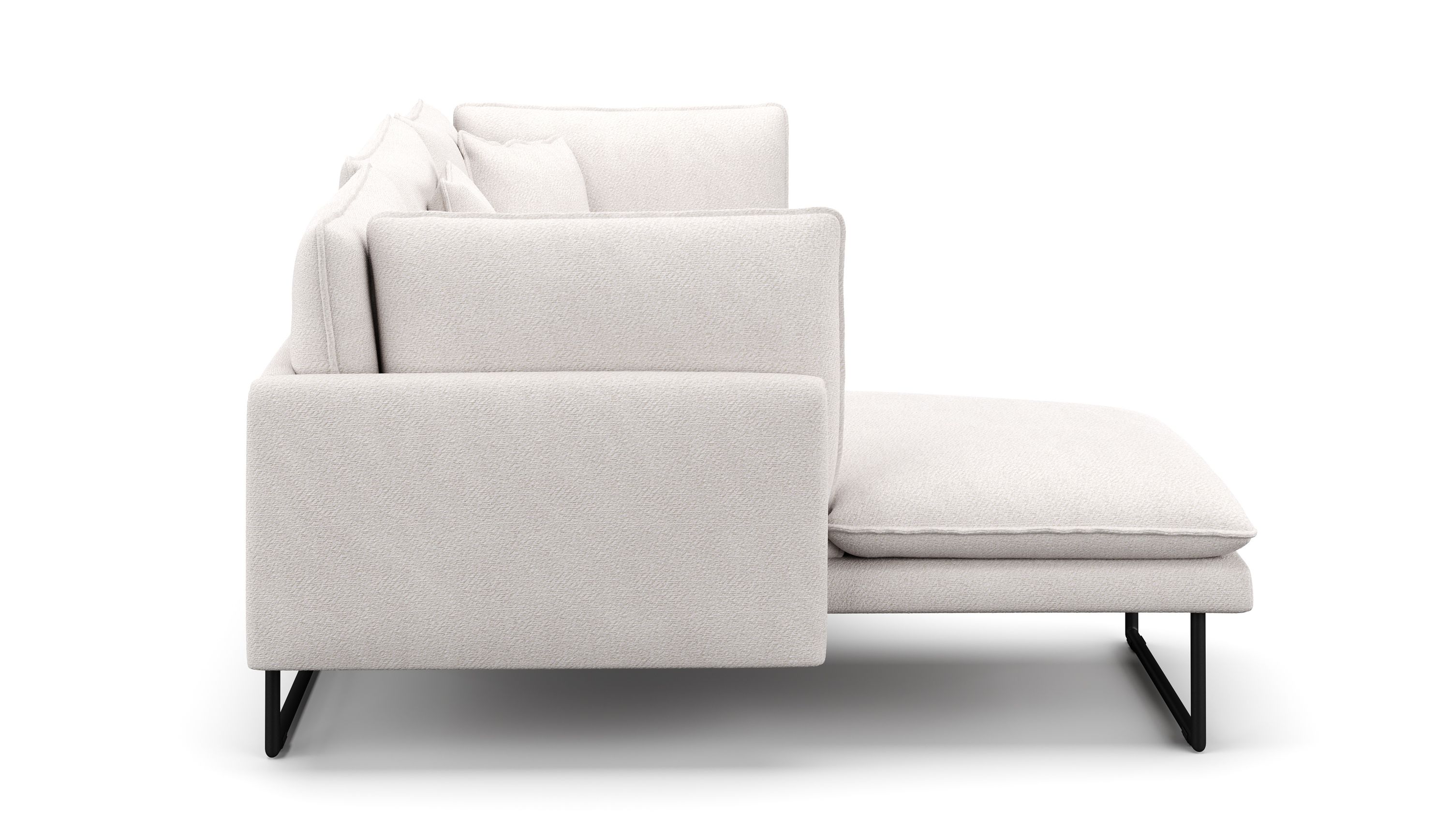 Ecksofa Bouclé MARISA links creme
