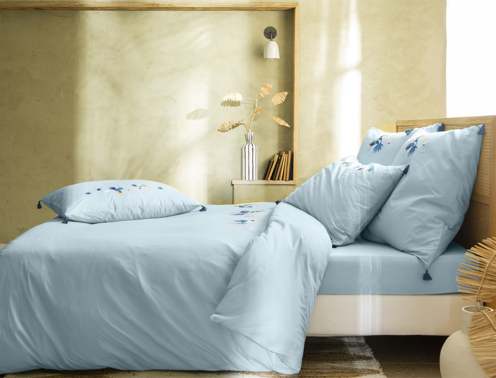 Housse de couette avec zip-Oiseau de paradis