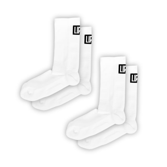 Lipati Unisex Strømper Crew 2-Pack Sock Hvid