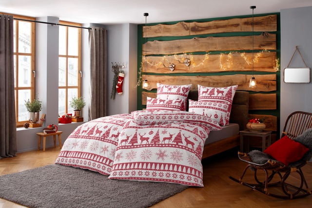 my home Bettwäsche »Sindbad in Gr. 135x200 oder 155x220 cm, ideal für Weihnachten« 2 tlg. Weihnachtsbettwäsche, Winter