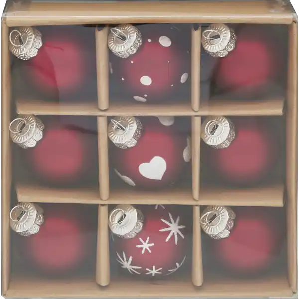 Kugeln mit Herzen 9er Box