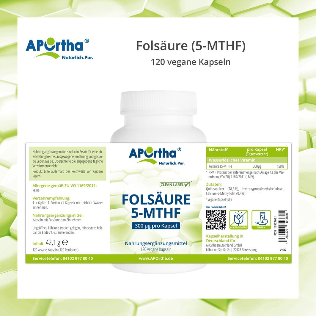 APOrtha® 5-MTHF Folat Folsäure Kapseln