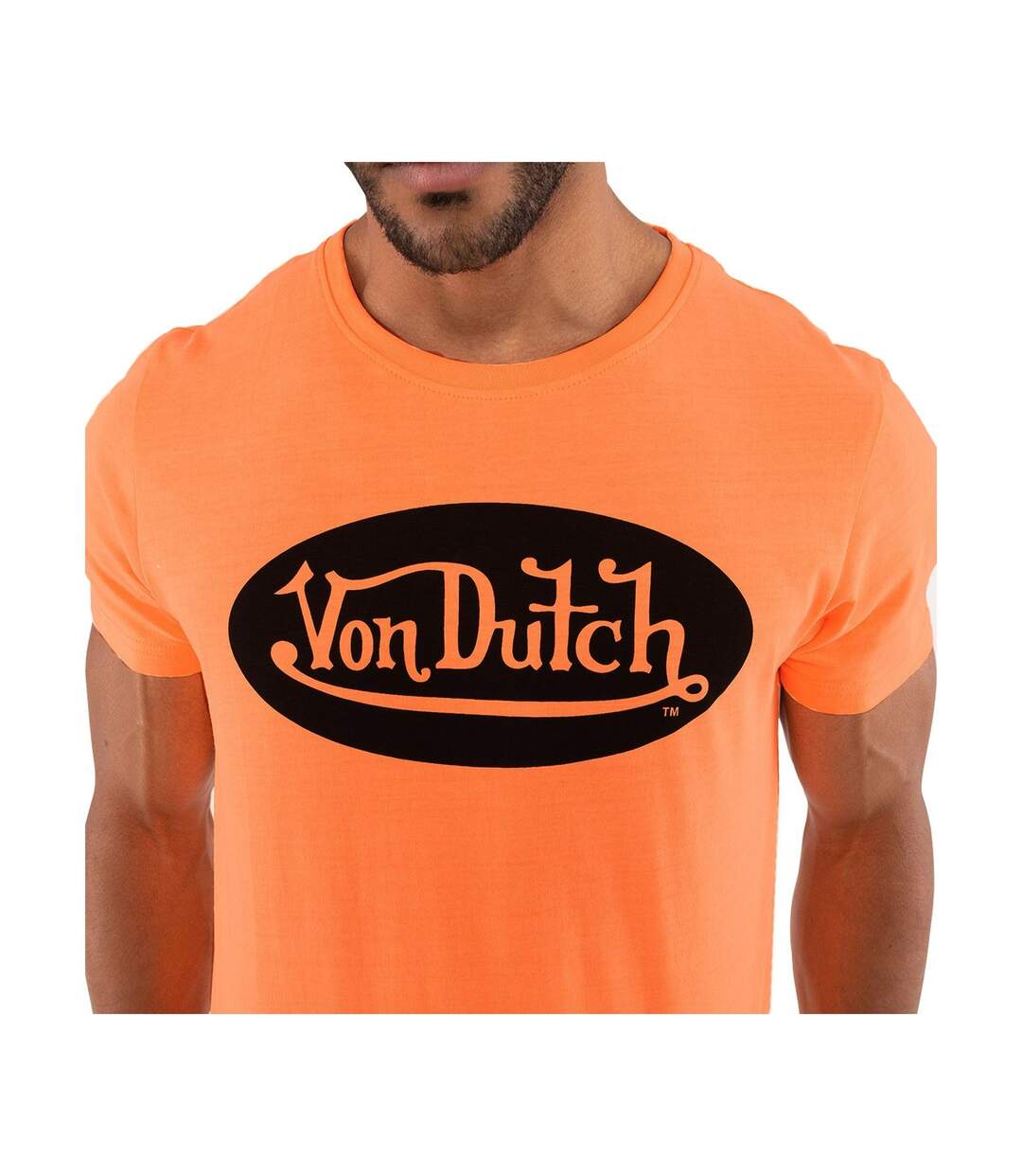 T-shirt col rond homme en coton Front