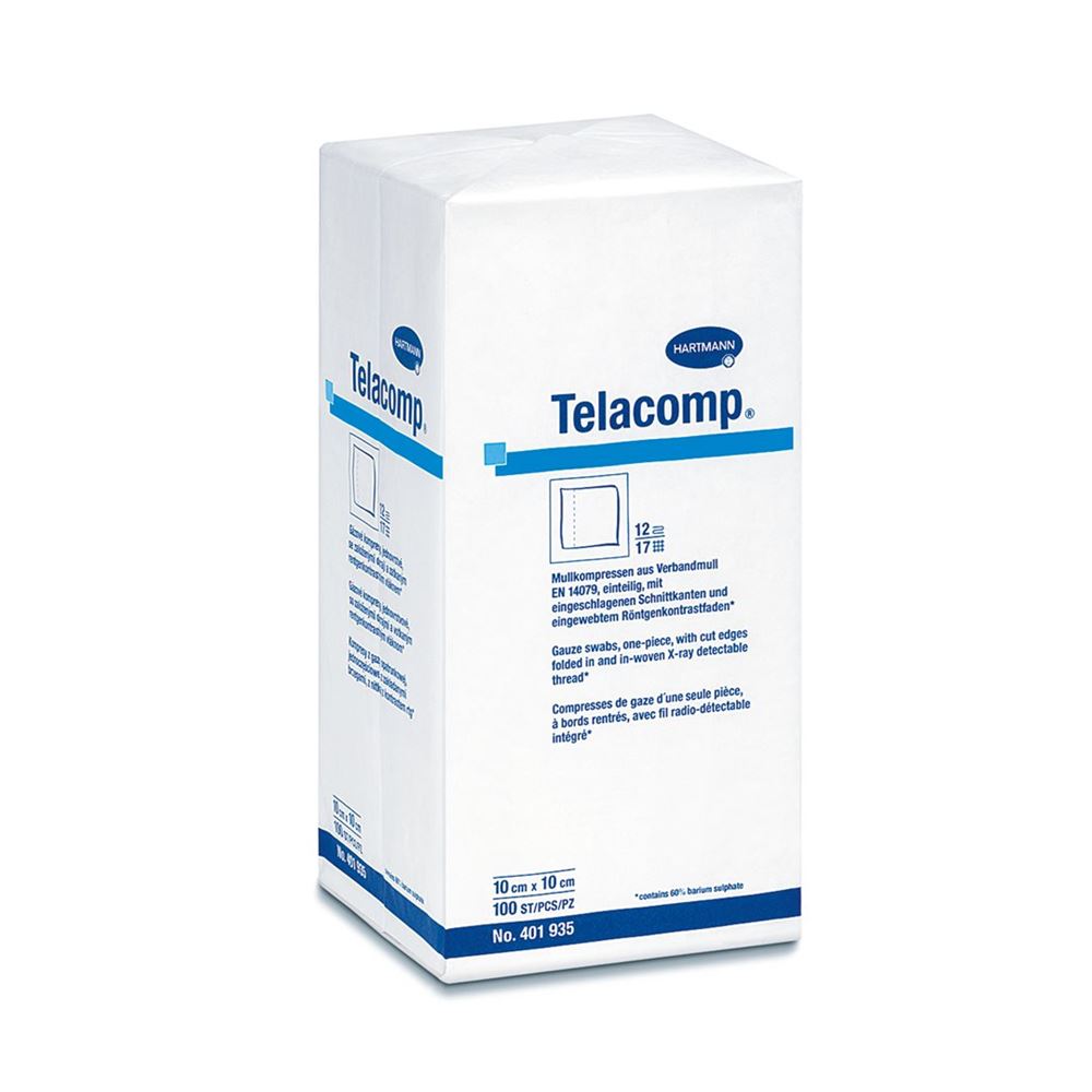TELACOMP 10x10cm steril 16 fach 10 Stk<br>14 × 10 Stück, 10x10cm, steril 16 fach