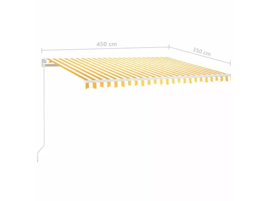 Auventanuel rétractable 450x350 Jaune et blanc