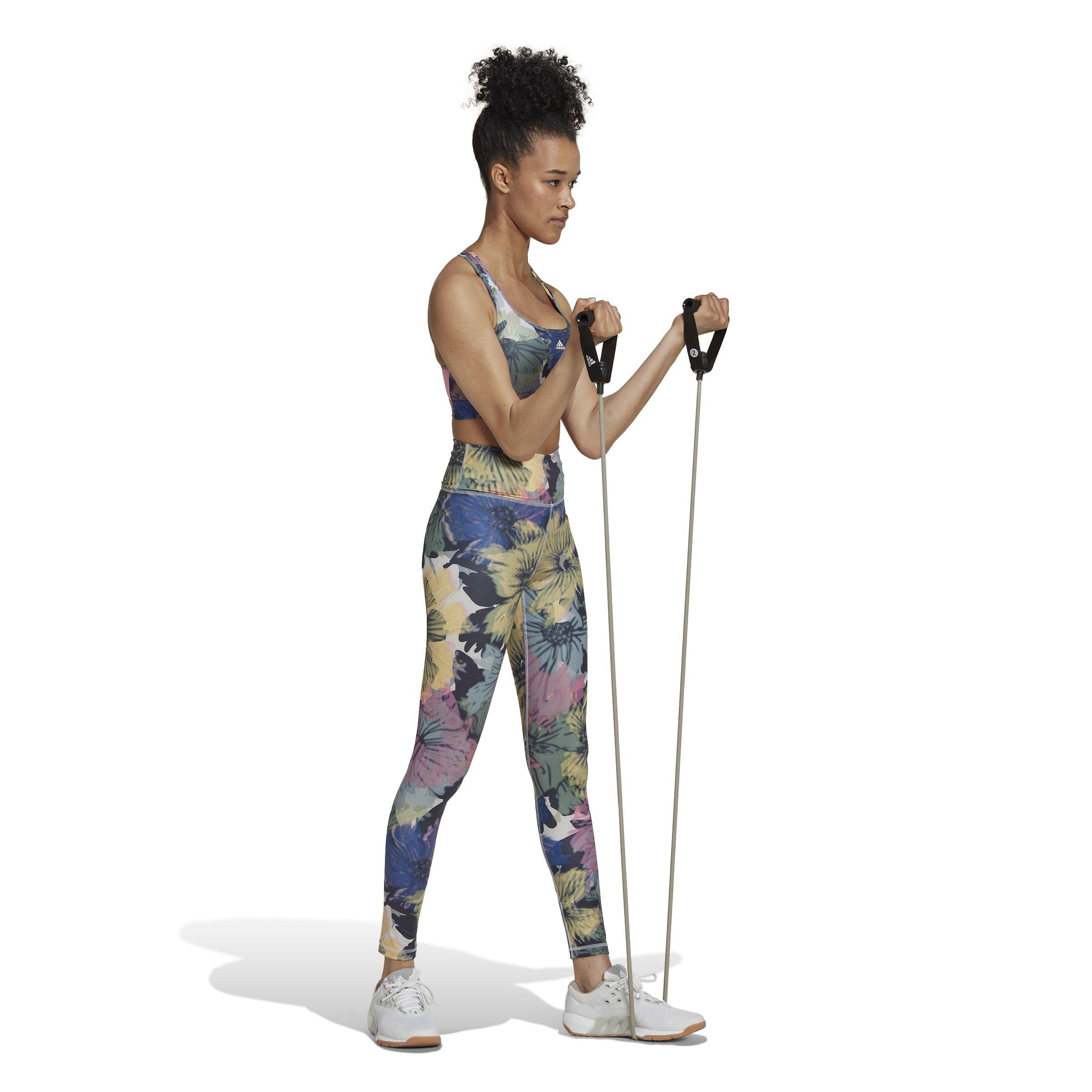 adidas Powerreact Training Medium Support Allover Print Bra Ld99