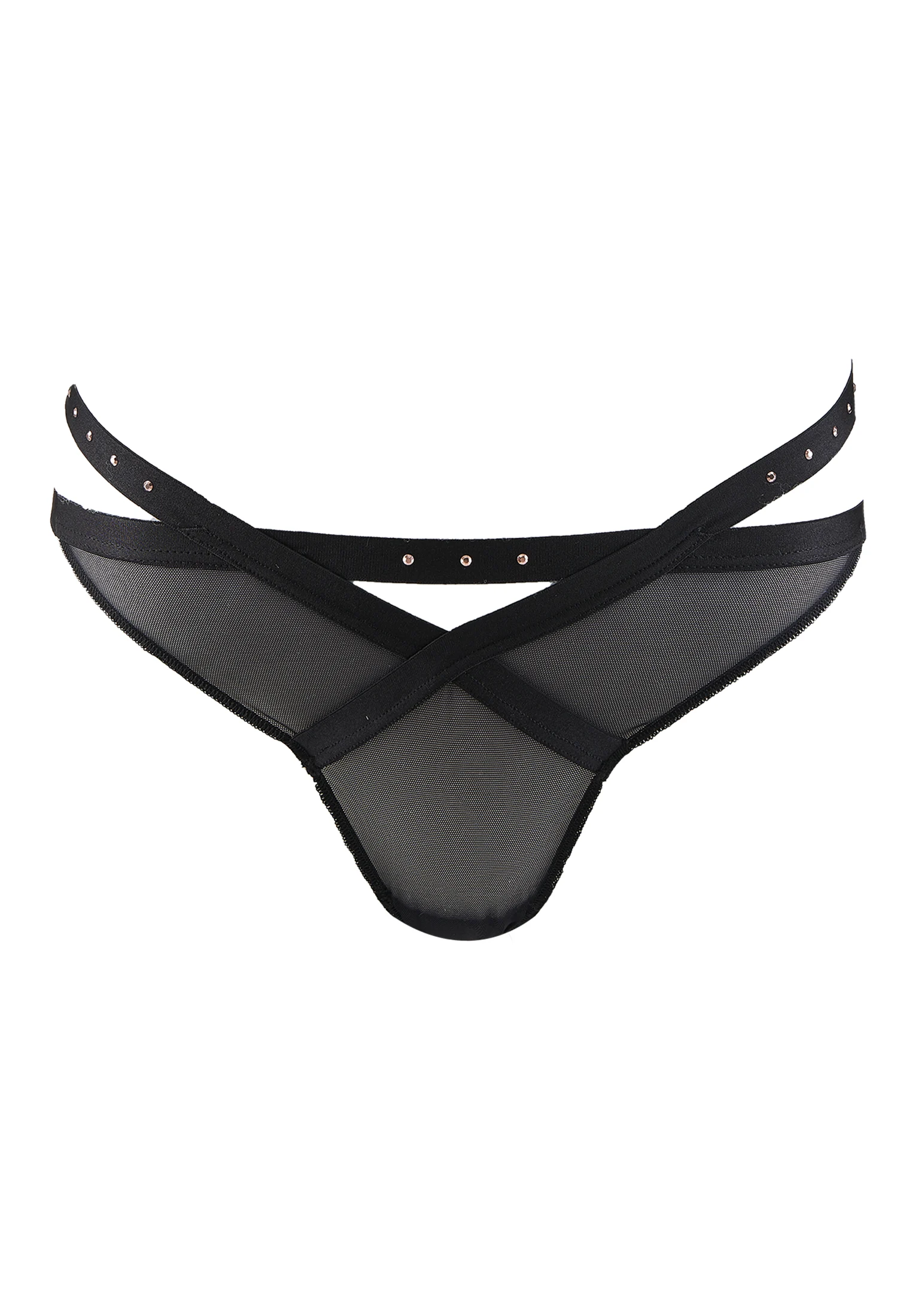 RENCONTRE ANONYME - Culotte échancrée mini-coeur | Noir