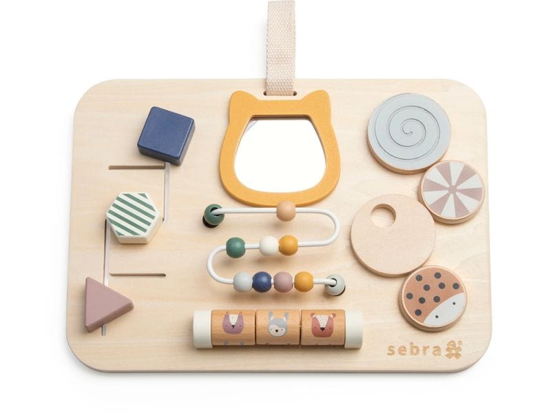 sebra Aktivitätstafel aus Holz Woodland Aktivitätsbrett aus Holz für Babys