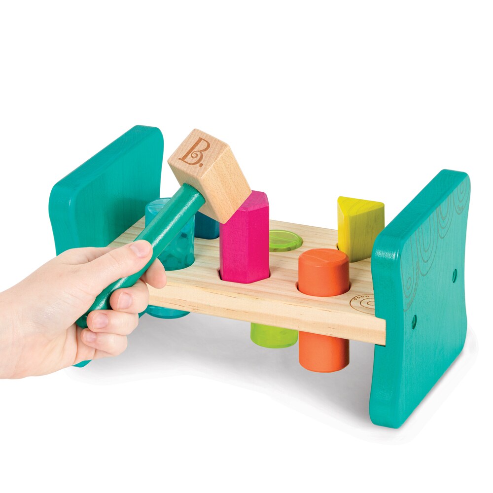 B.TOYS B. Pound & Play - Buntes Steckspiel mit Hammer