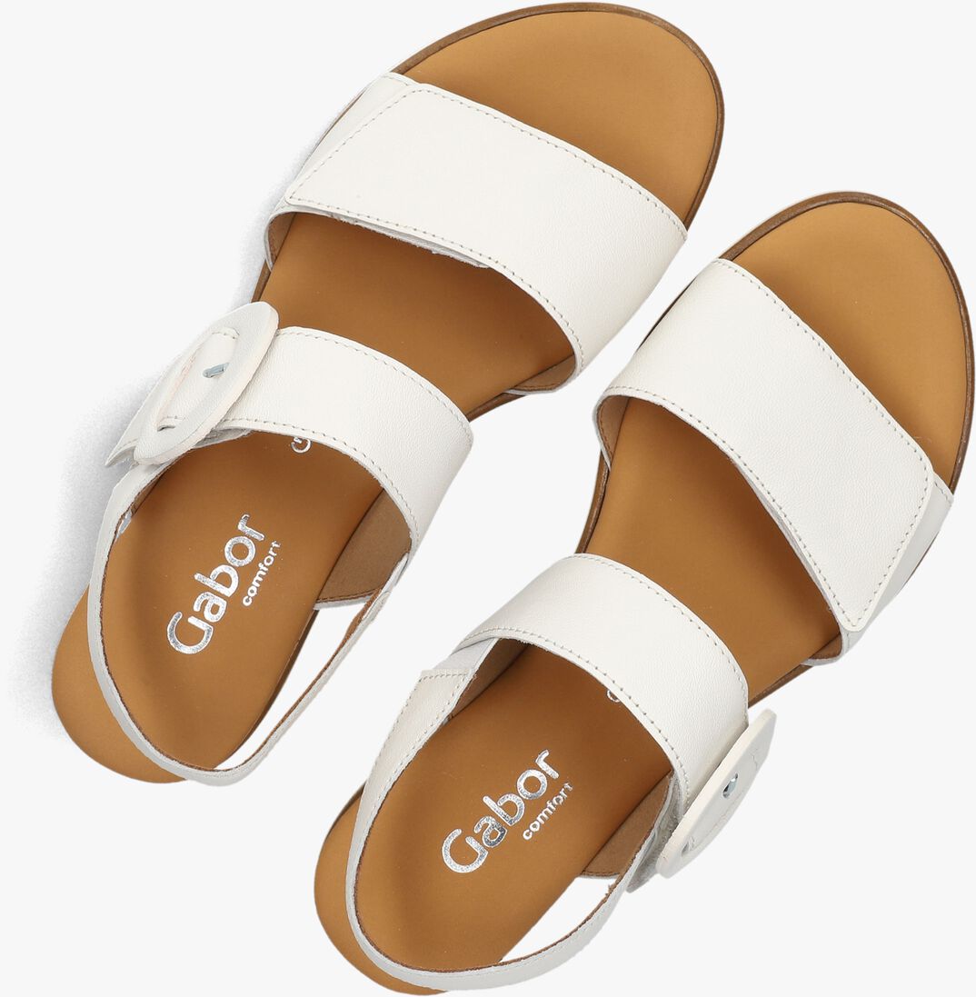 witte gabor platte sandalen 752